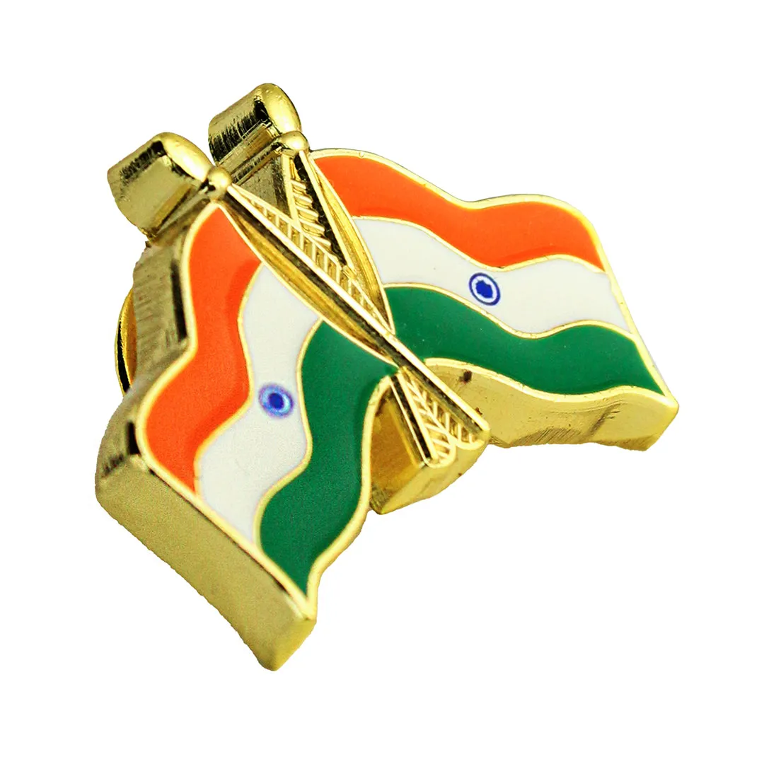 Peluche National Flag Tricolor Lapel Pin For Men