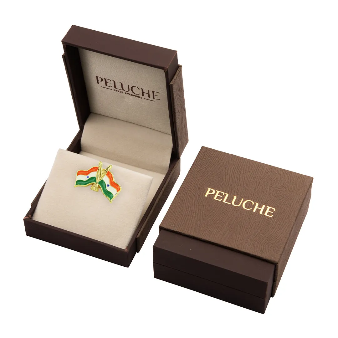 Peluche National Flag Tricolor Lapel Pin For Men