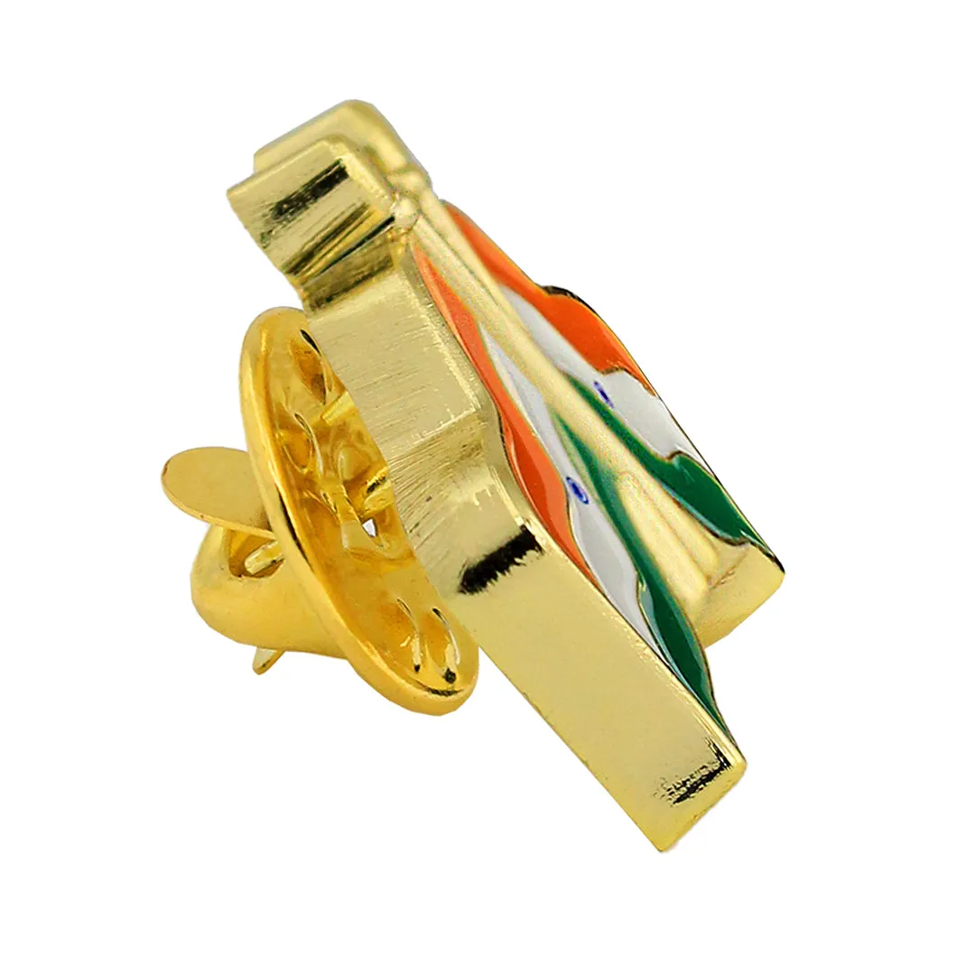 Peluche National Flag Tricolor Lapel Pin For Men