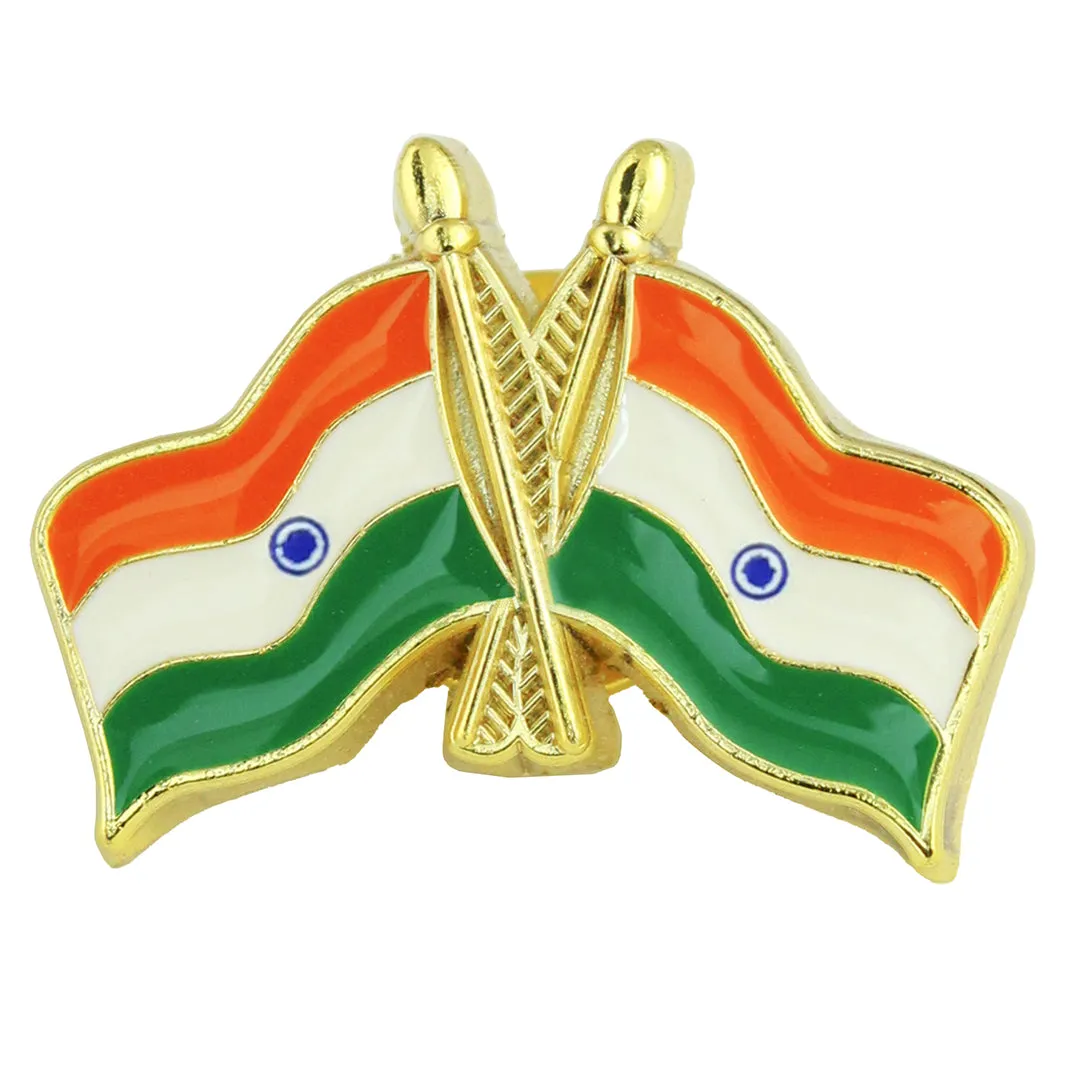 Peluche National Flag Tricolor Lapel Pin For Men
