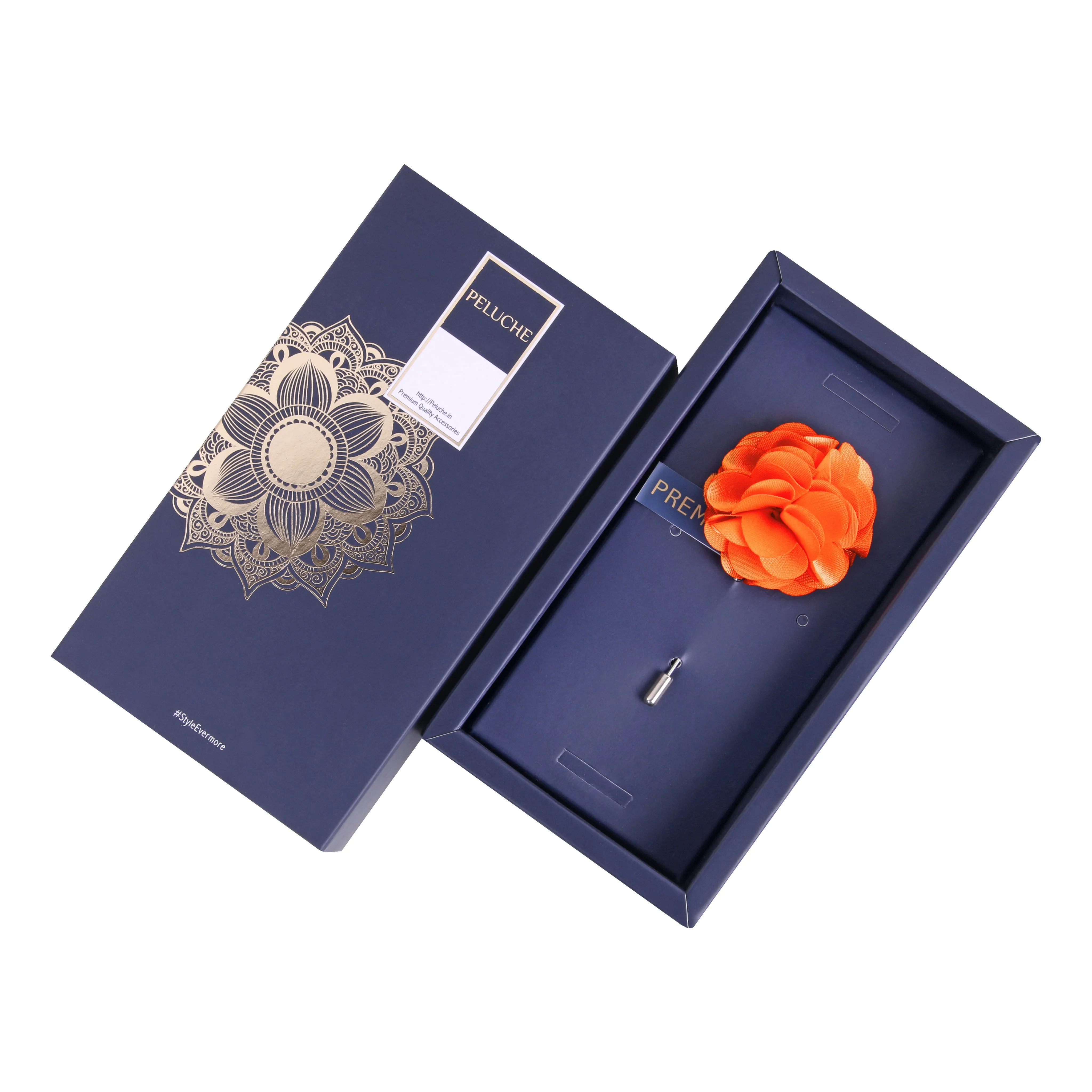 Peluche Ornamental Treat Orange Brooch for Men