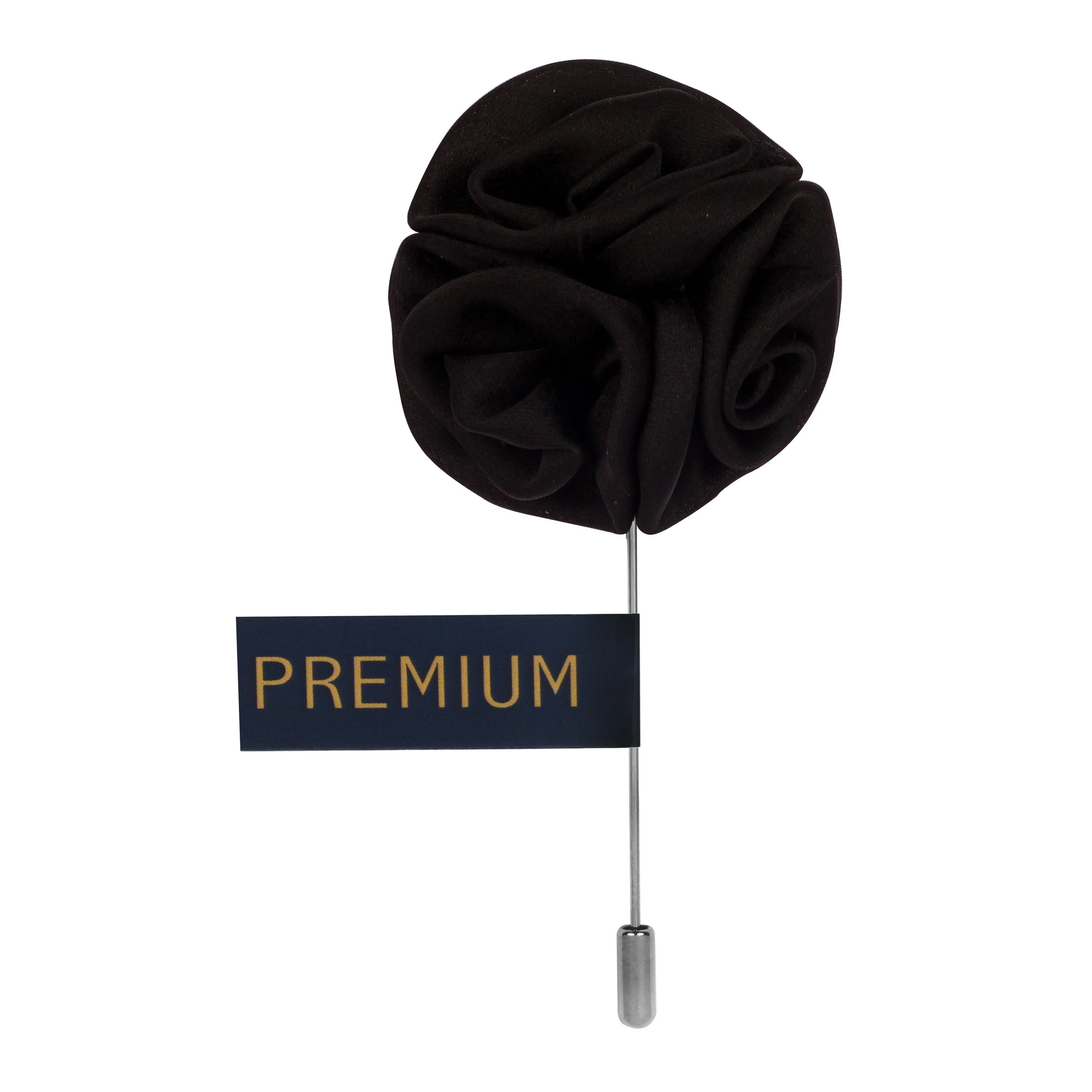Peluche Ranunculus Flower Black Brooch Lapel Pin