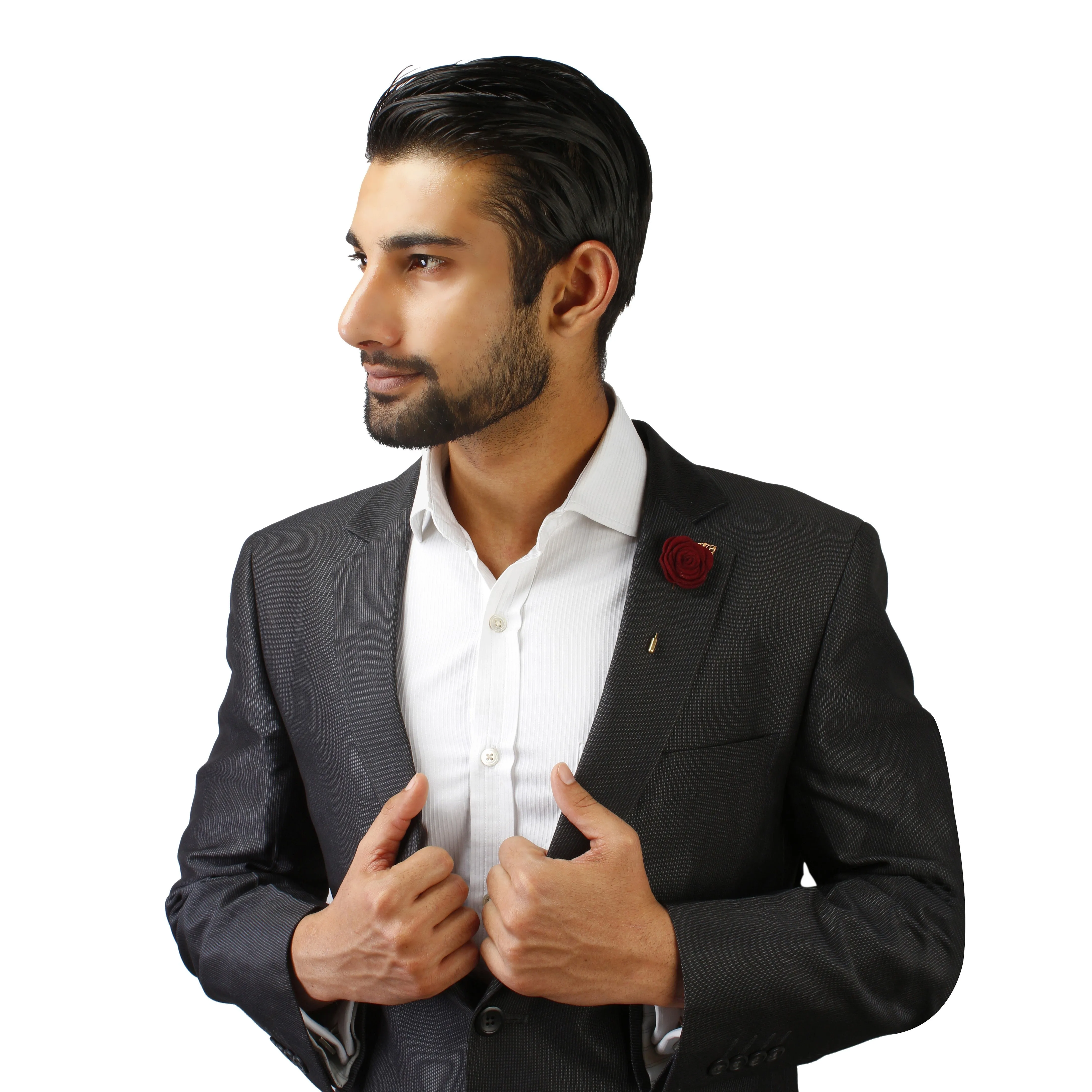 Peluche The Prince Charming Maroon Brooch Lapel Pin