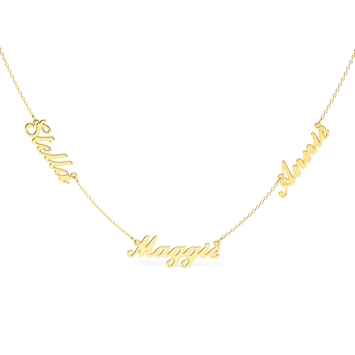 Personalized 3 Name Necklace