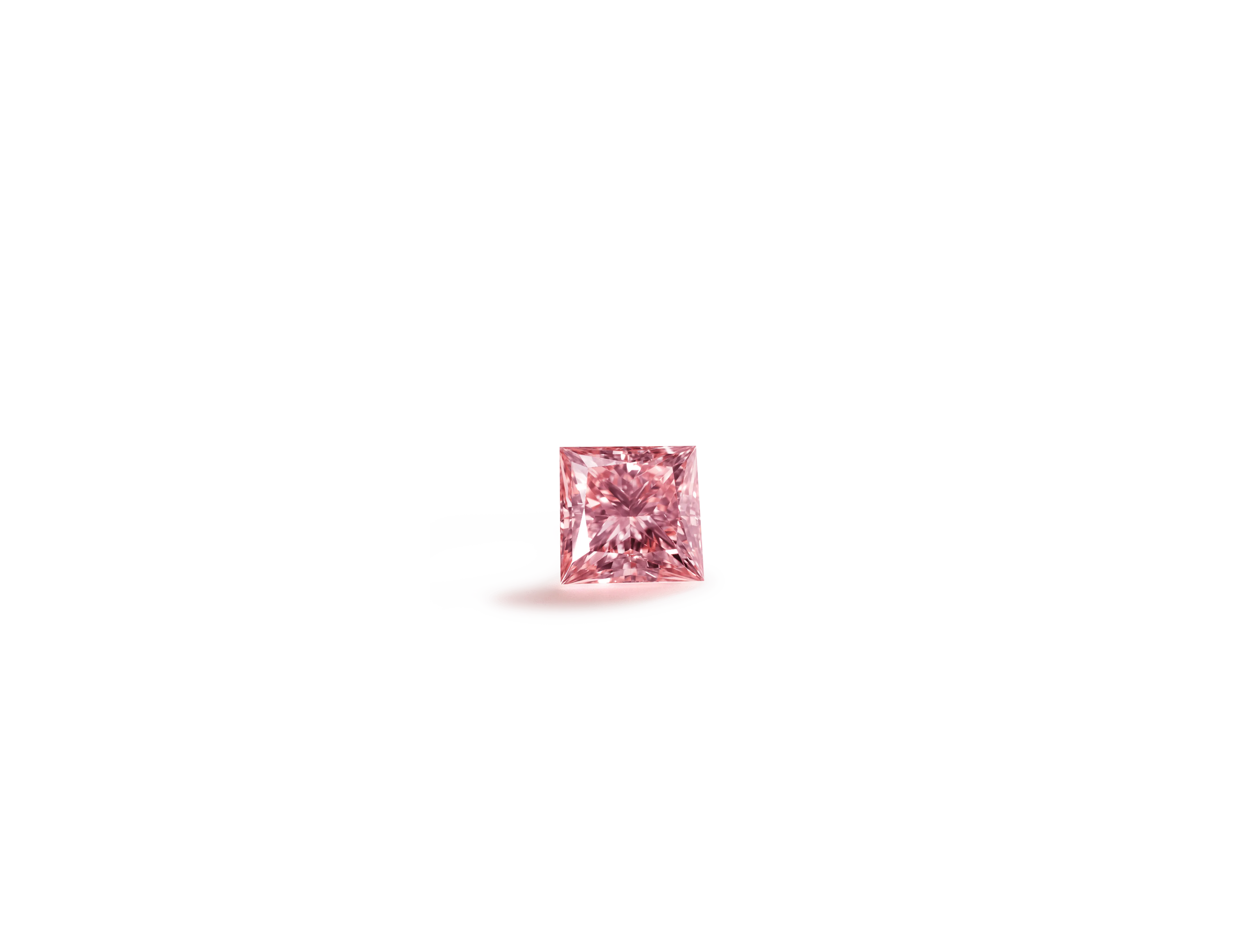 Pink Princess Cut Lab-Grown Diamond