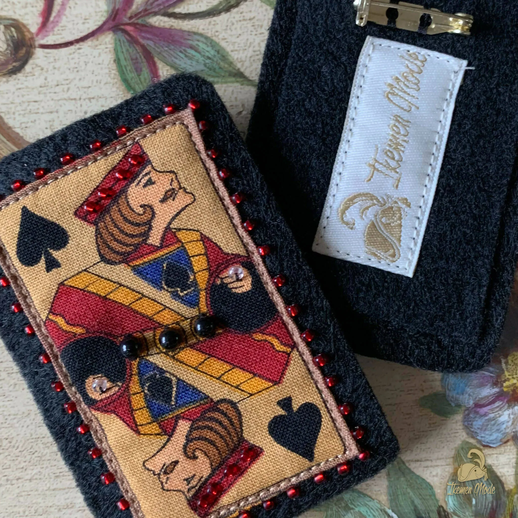 Playing Card Brooch