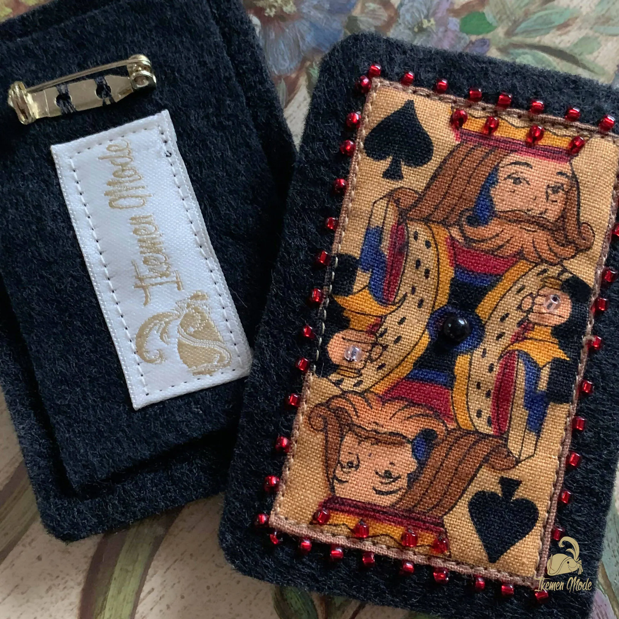 Playing Card Brooch