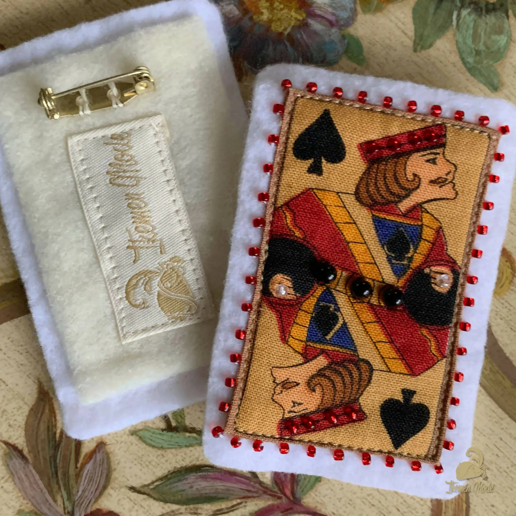 Playing Card Brooch