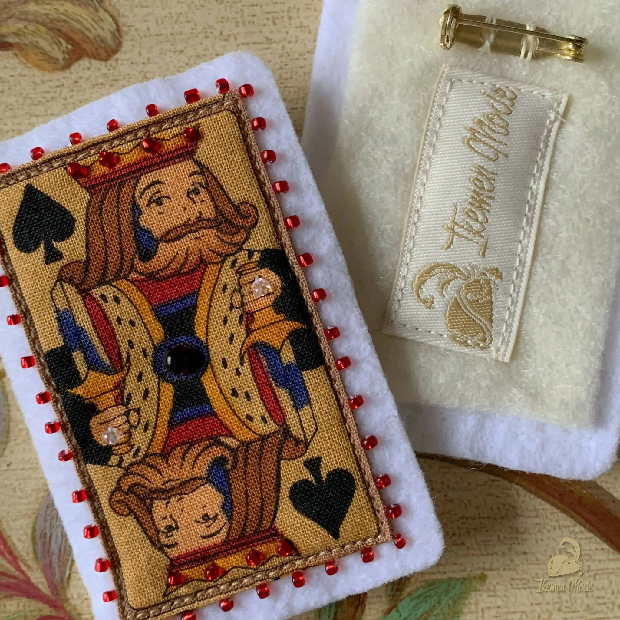 Playing Card Brooch