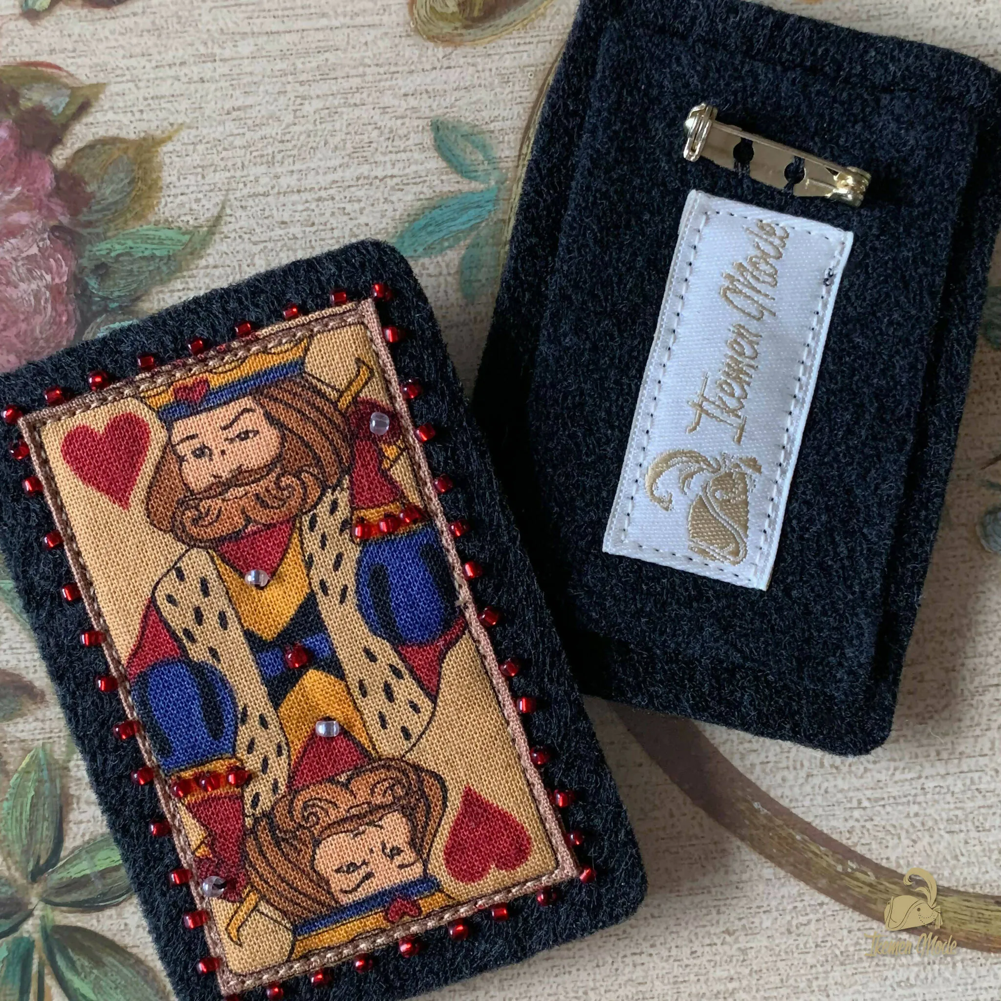 Playing Card Brooch