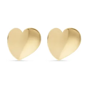 Polished Concave Heart Stud