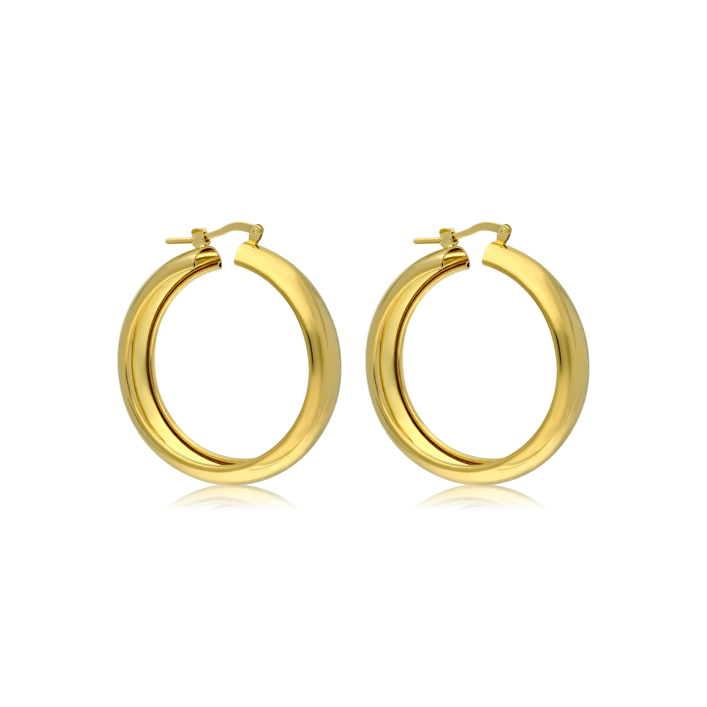 Polished Wedding Band Hoop Earring