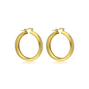 Polished Wedding Band Hoop Earring