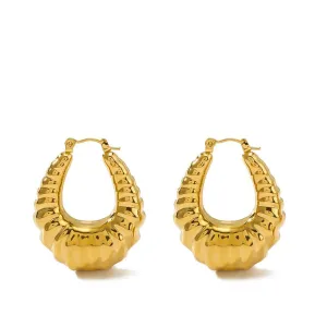 Pre Order:  Croissant Shaped Hoop Earrings