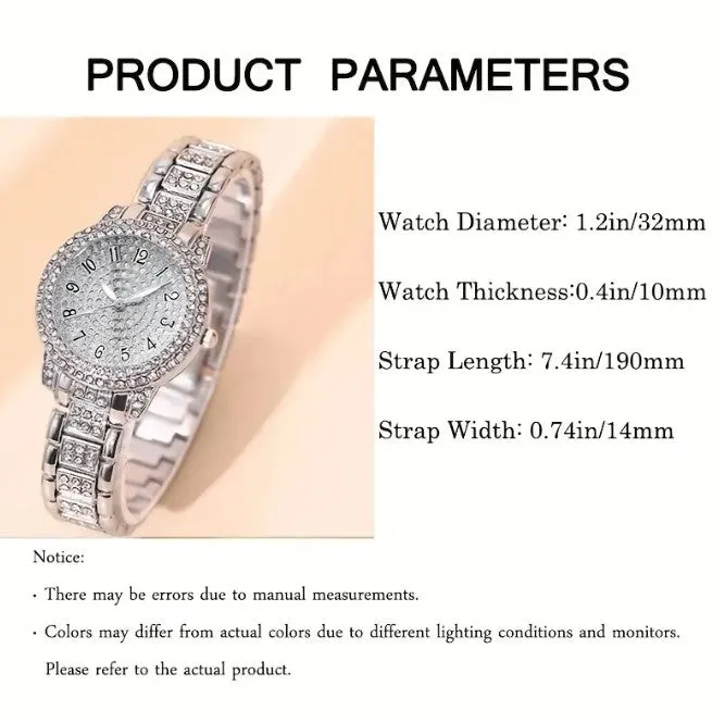 Quartz Women's Watch with 5pcs Bracelets