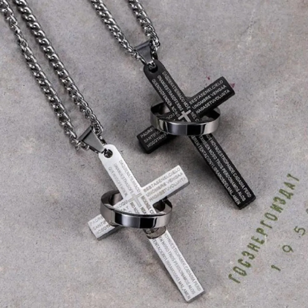 "Crucifix And Ring" Necklaces