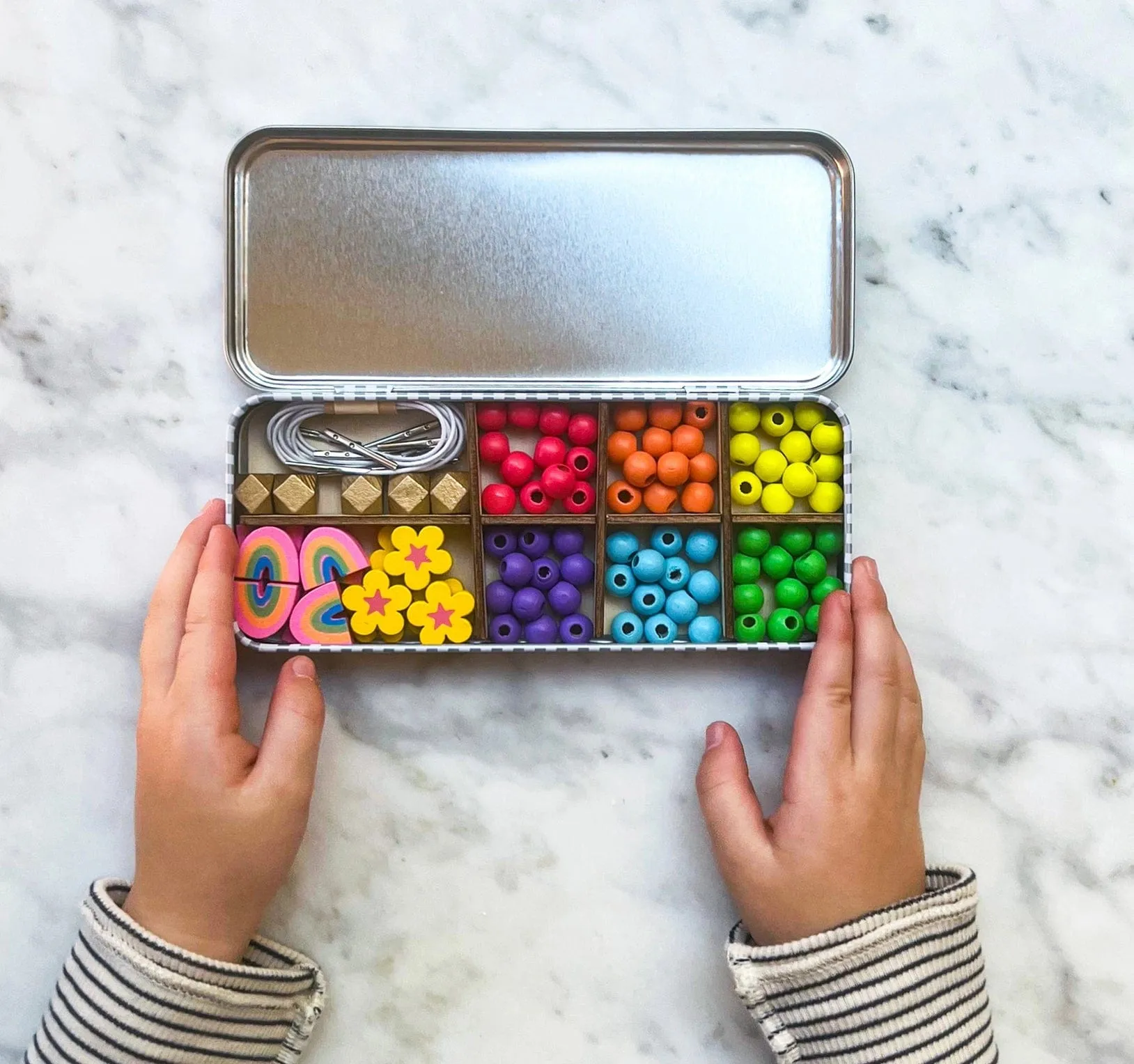 Rainbow Bracelet Bead Kit (In Tin)