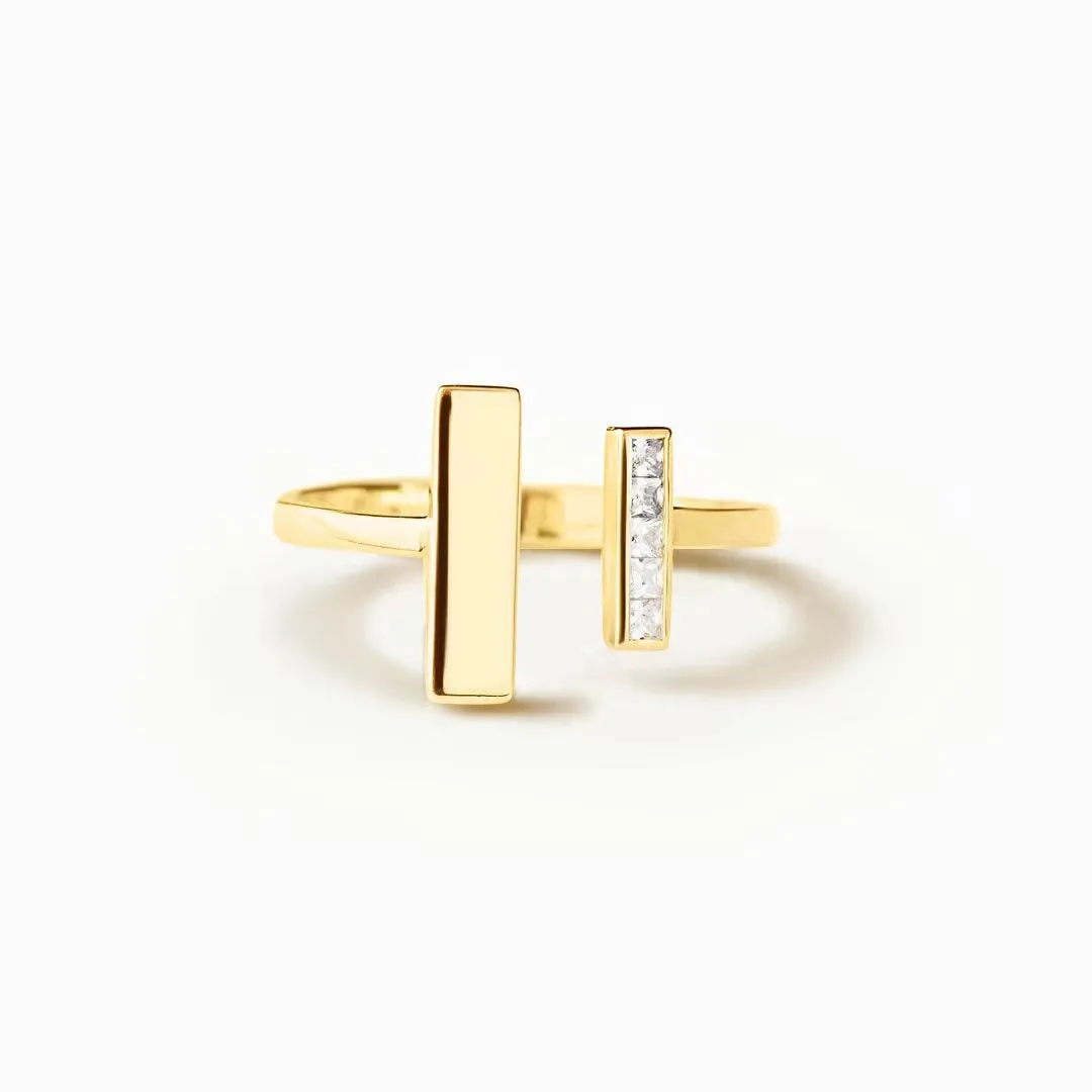 Rainbow Modern Bar Stacking Ring