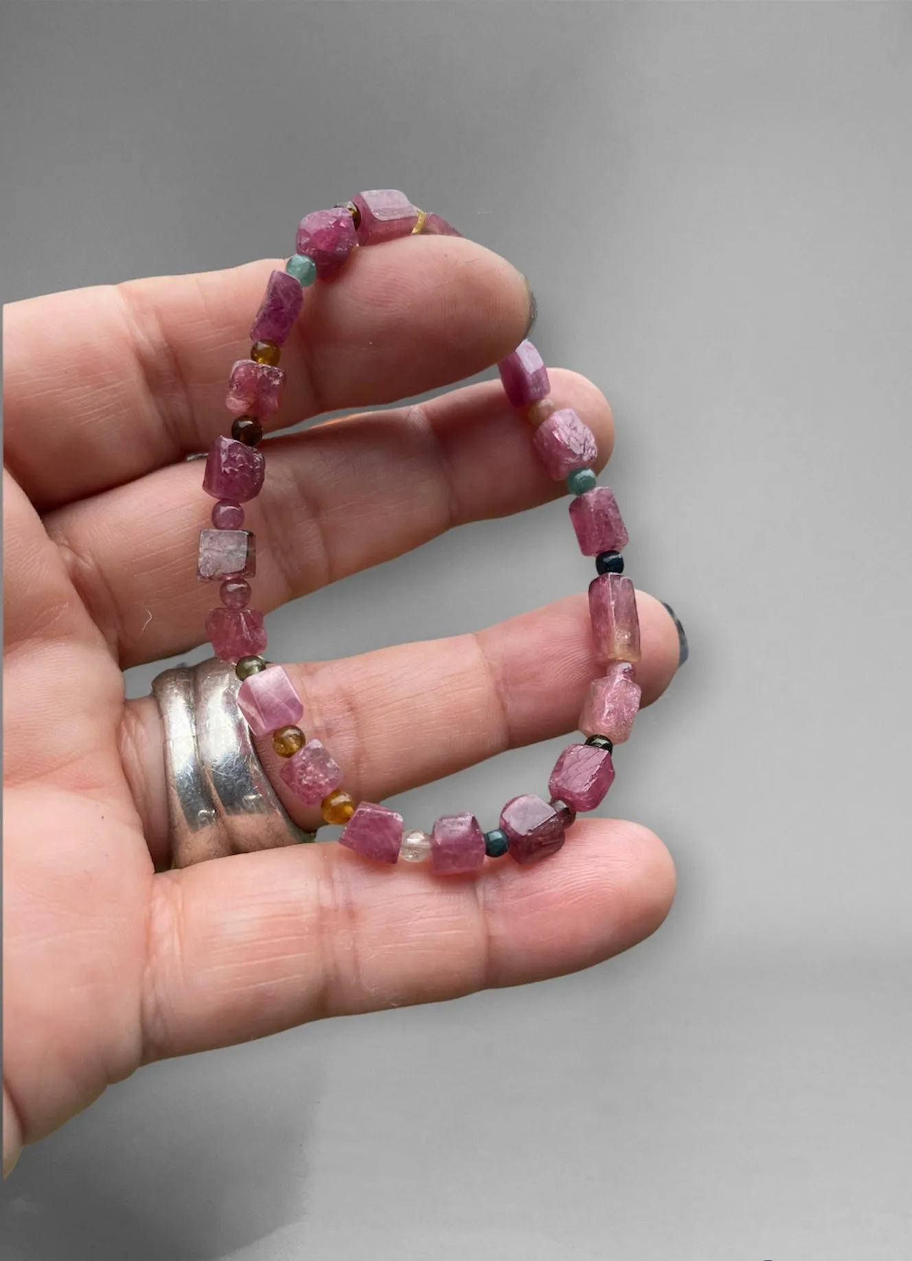 Rainbow Tourmaline Bracelets