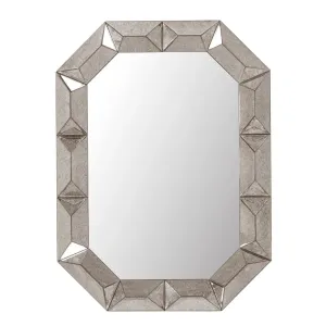 Romano Mirror with Antique Mirrored Wood Frame
