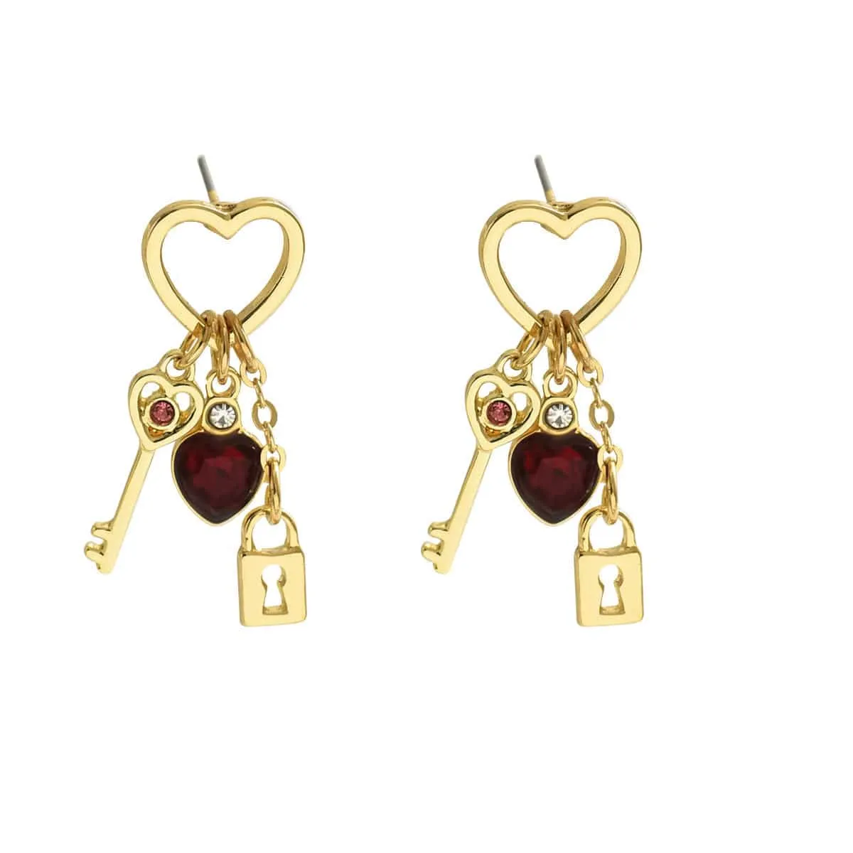 Romantic Love Key & Lock Earrings – Elegant Valentine's Day Jewelry