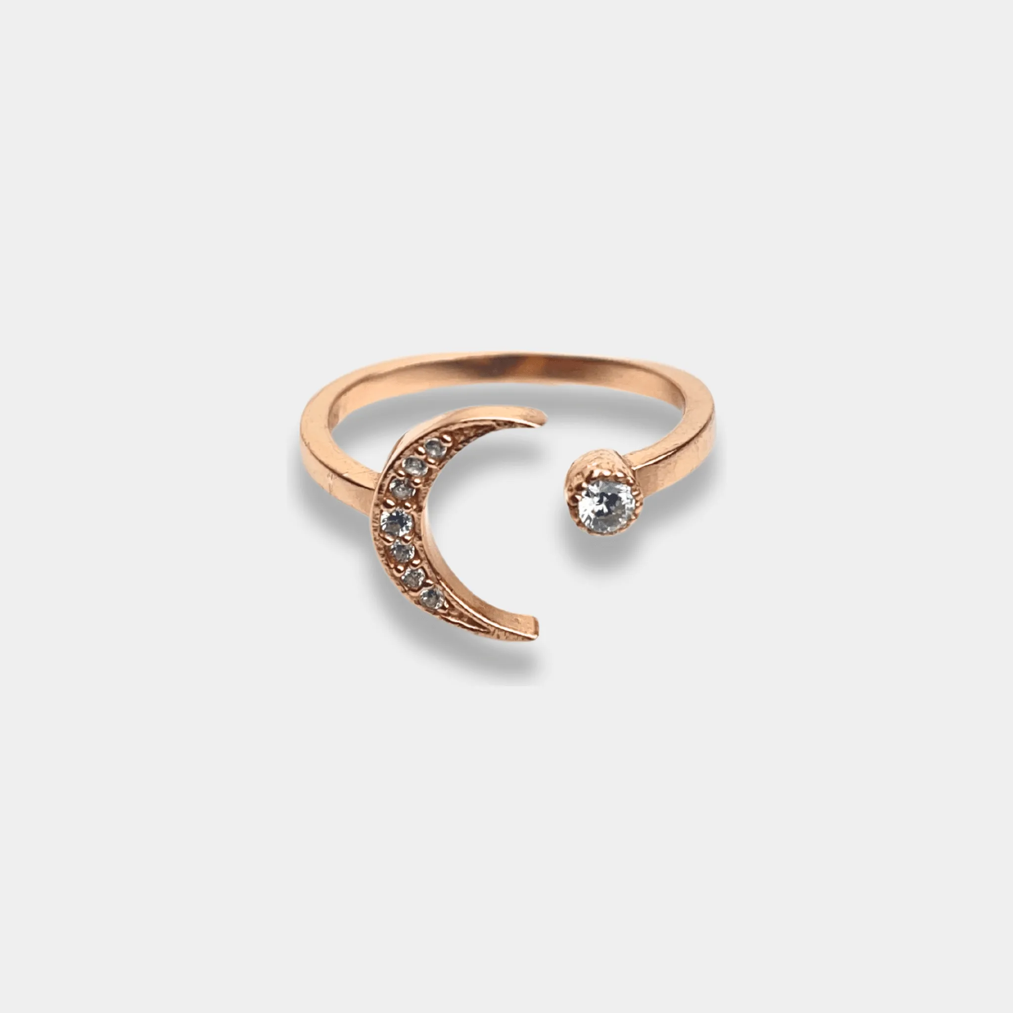 Rose Gold Mystic Moonstone Ring