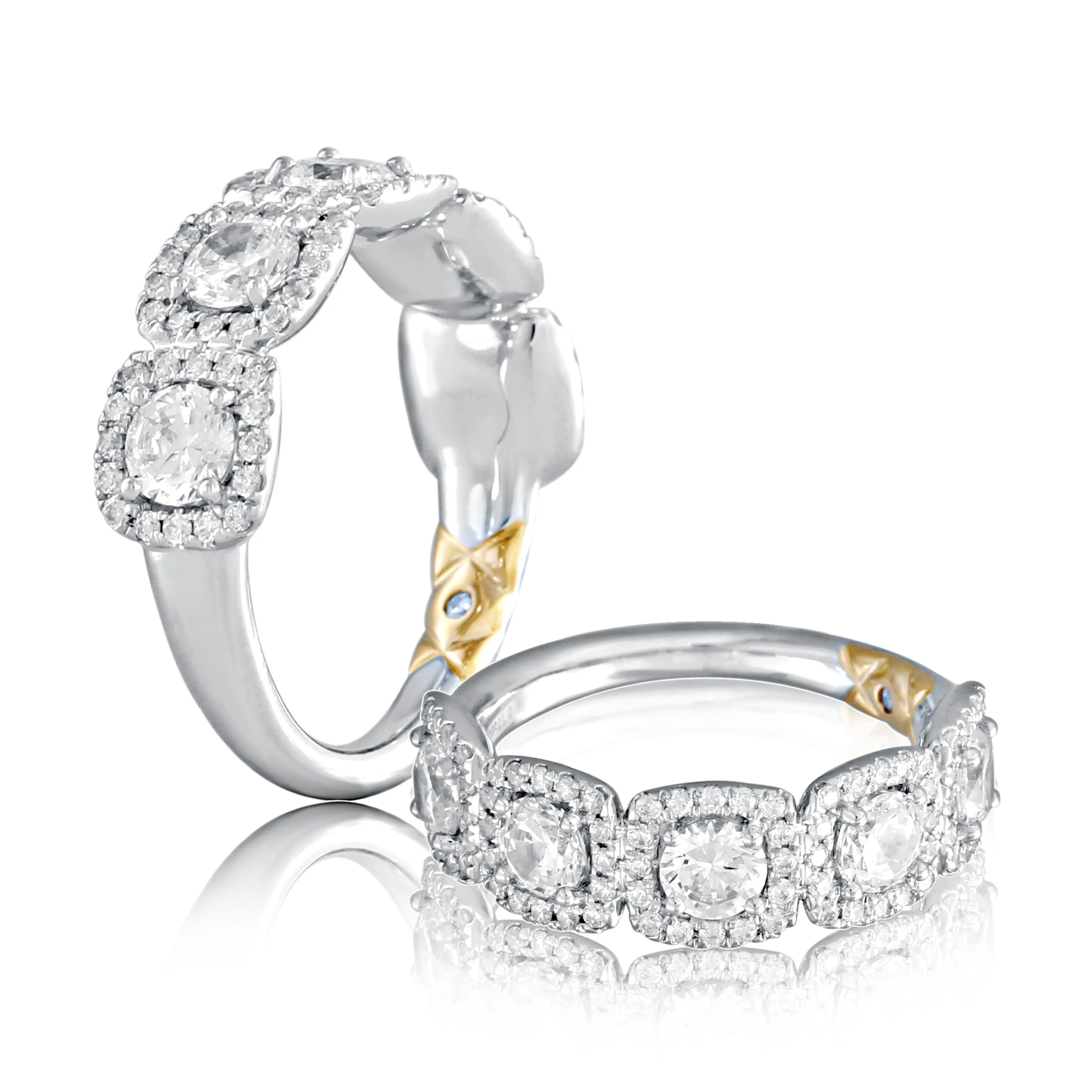 Round Halo Diamond Band