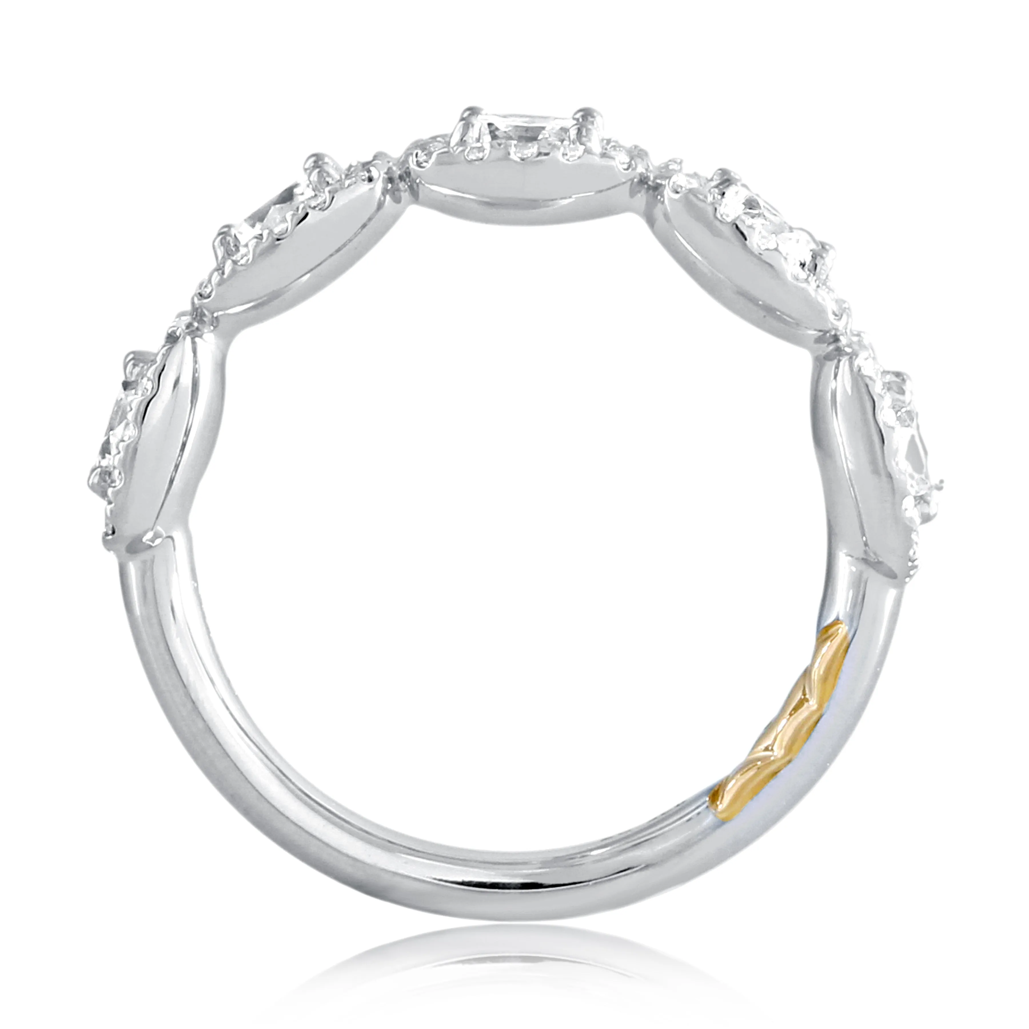 Round Halo Diamond Band
