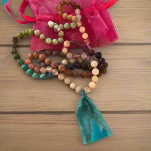 Sari Tassel Intention Mala ~ Turquoise (010)