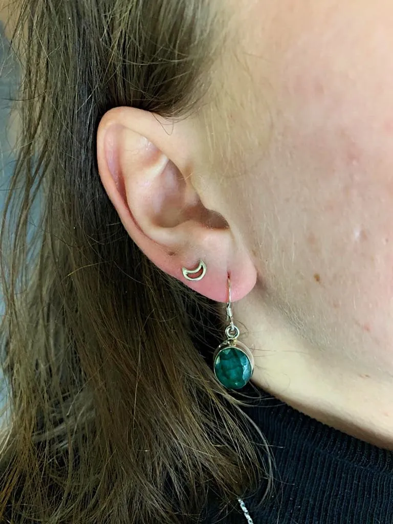 Semi-precious Emerald Ari Earrings