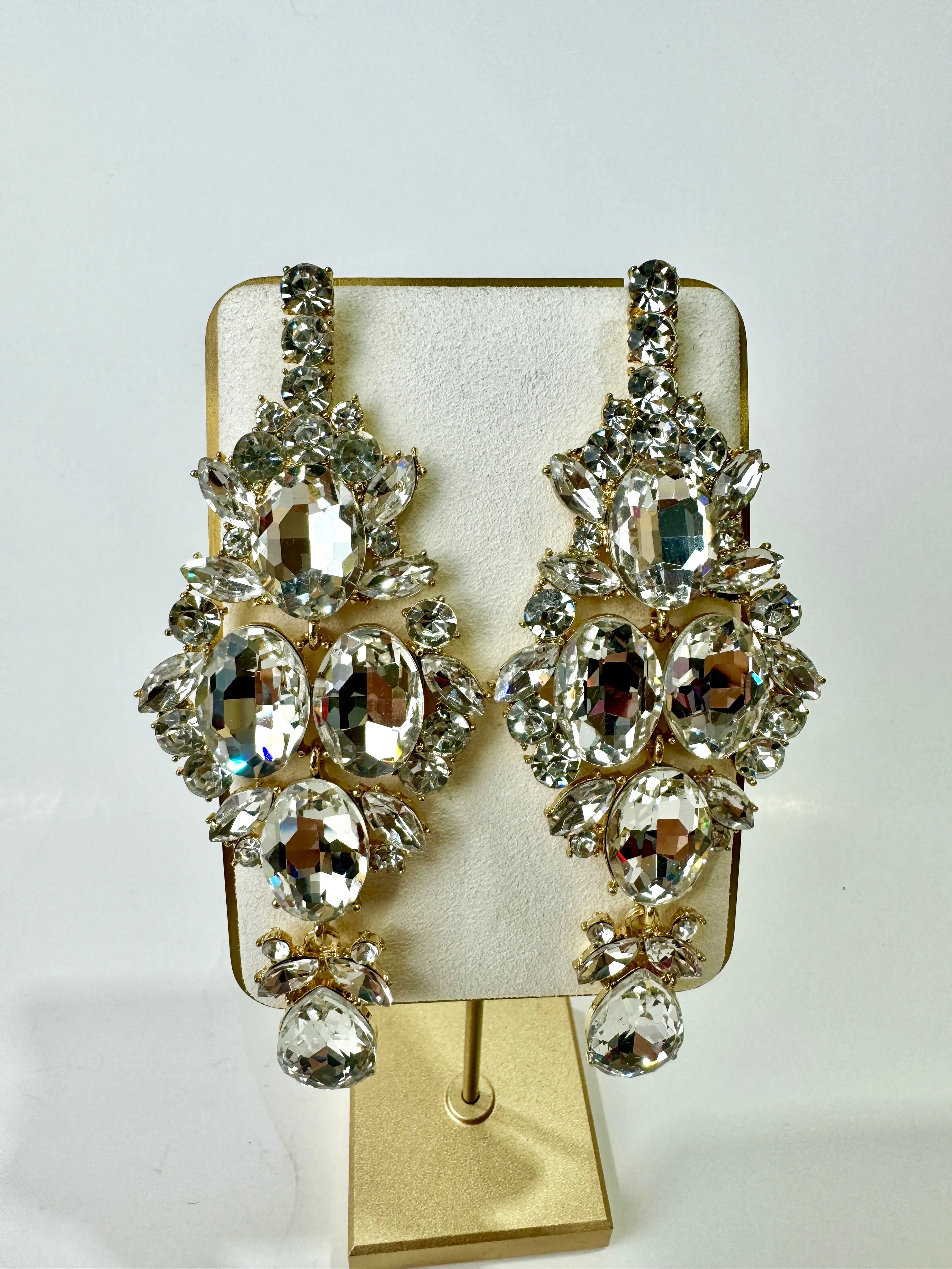 Serena - Crystal Cascade Earrings