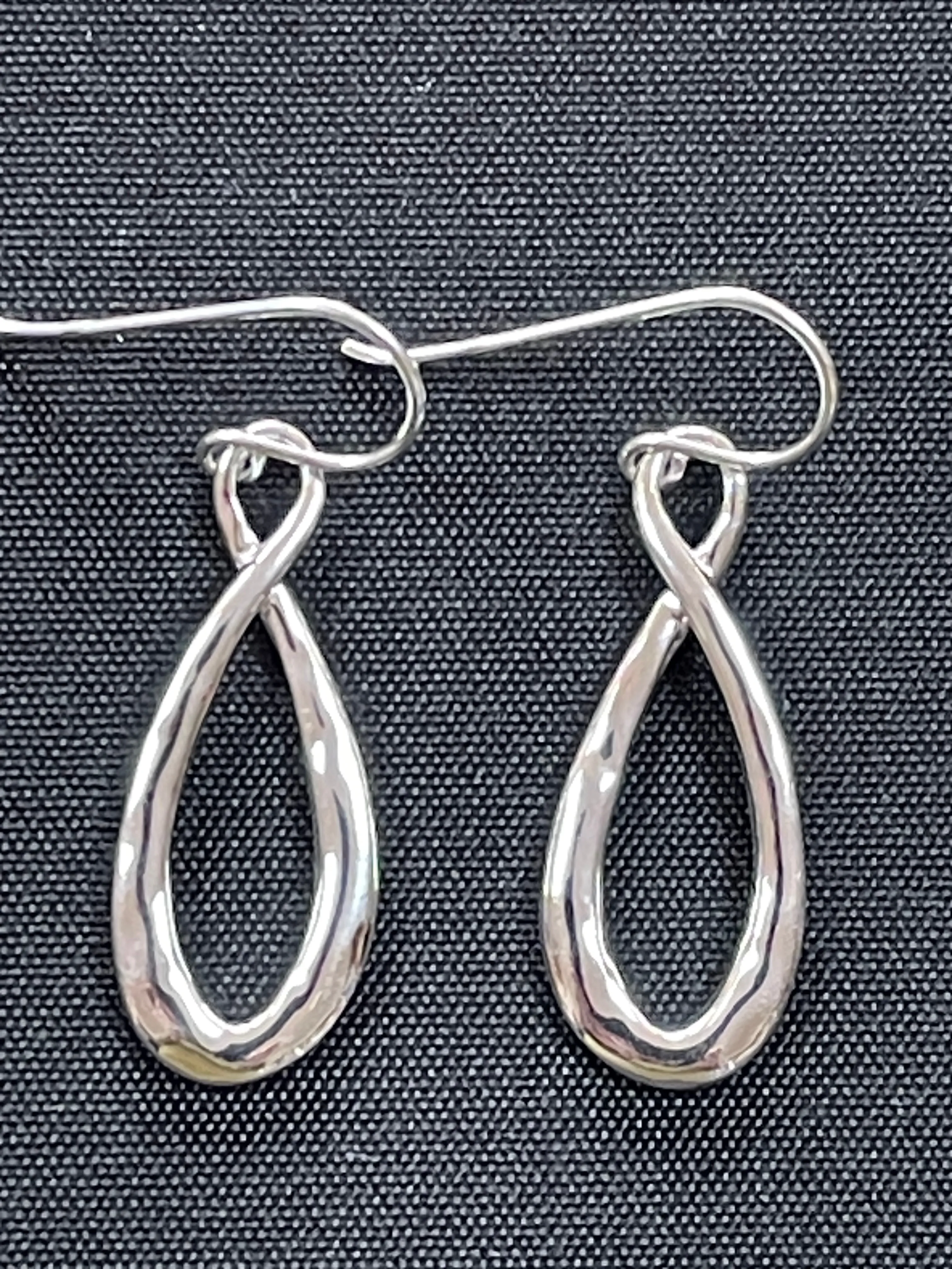 Silver Infinity Loop Drop Earrings