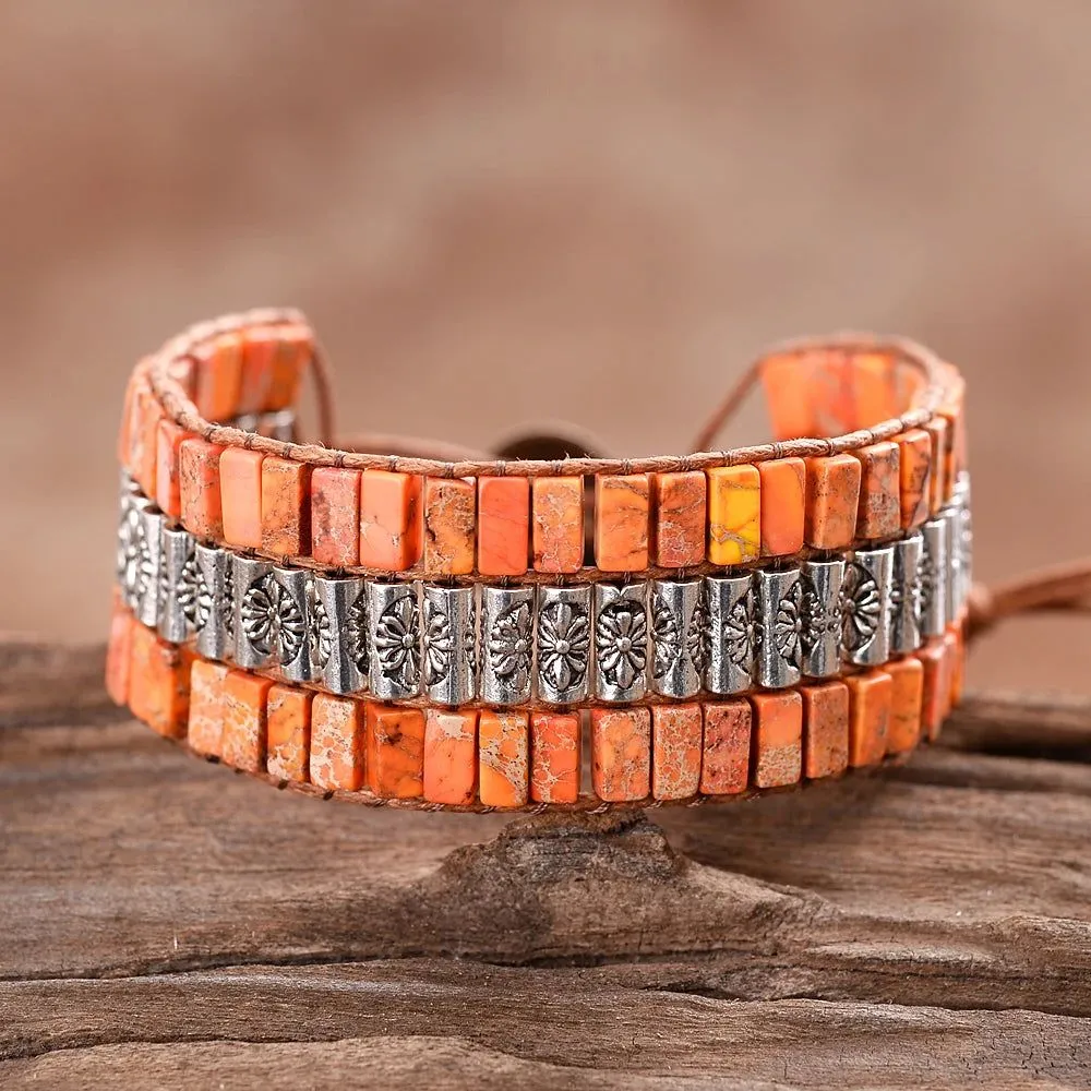 Single Wrap Stone Bracelet Crystal Bead Bracelets