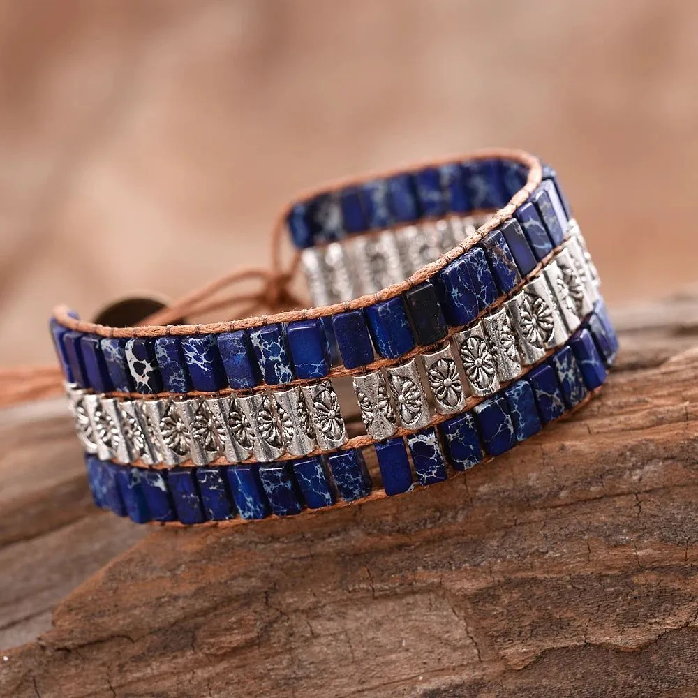 Single Wrap Stone Bracelet Crystal Bead Bracelets