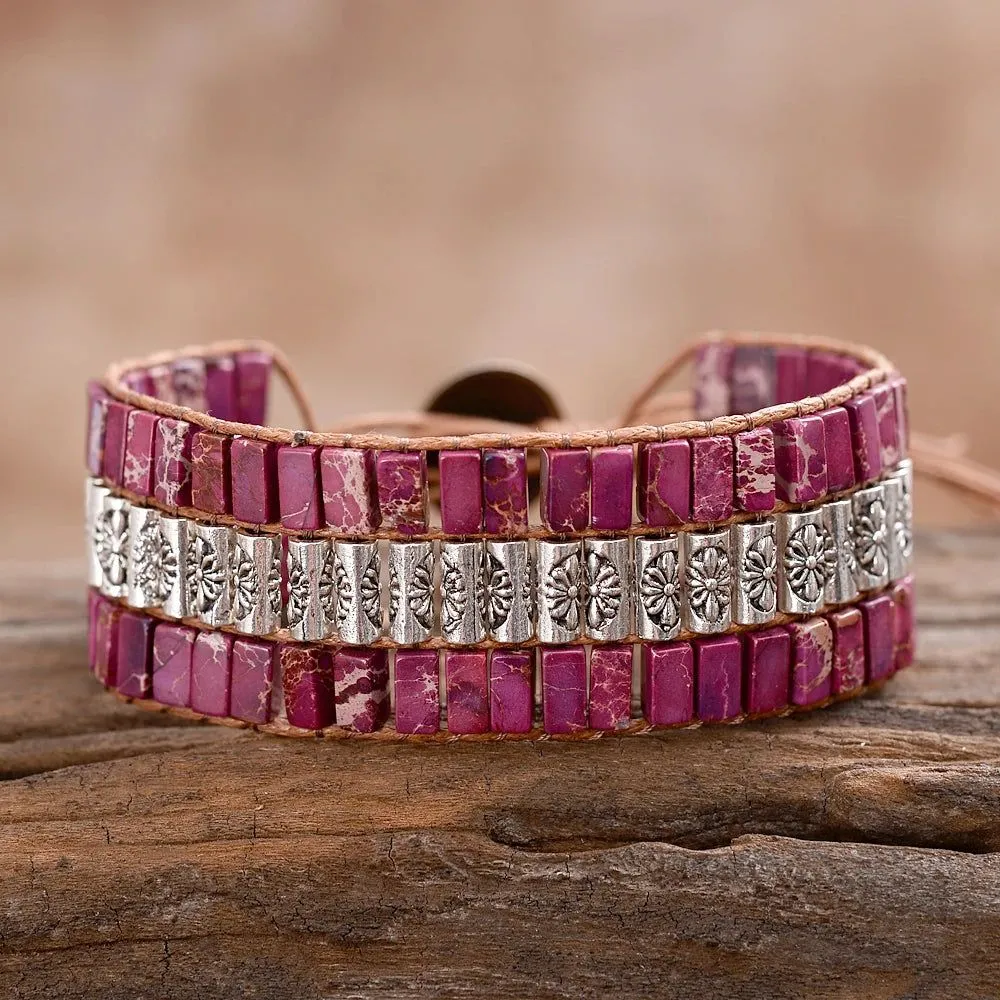 Single Wrap Stone Bracelet Crystal Bead Bracelets