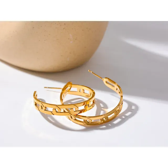 Sol Hoop Earrings - 18K Gold Coated