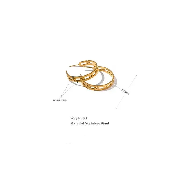 Sol Hoop Earrings - 18K Gold Coated