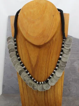 Solid Silver Mens Rupee Necklace
