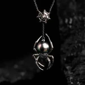 Spider Web Tahitian Pearl Necklace