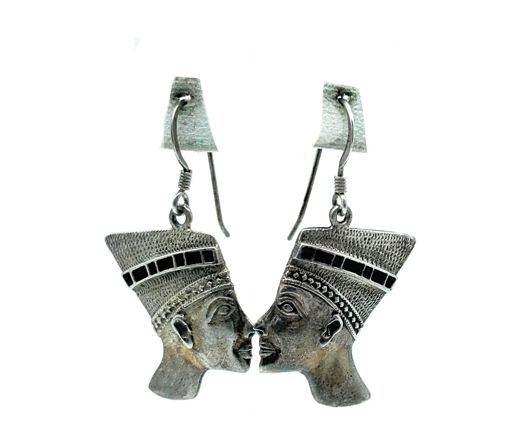 Sterling Silver Queen Nefertiti Dangle Earrings