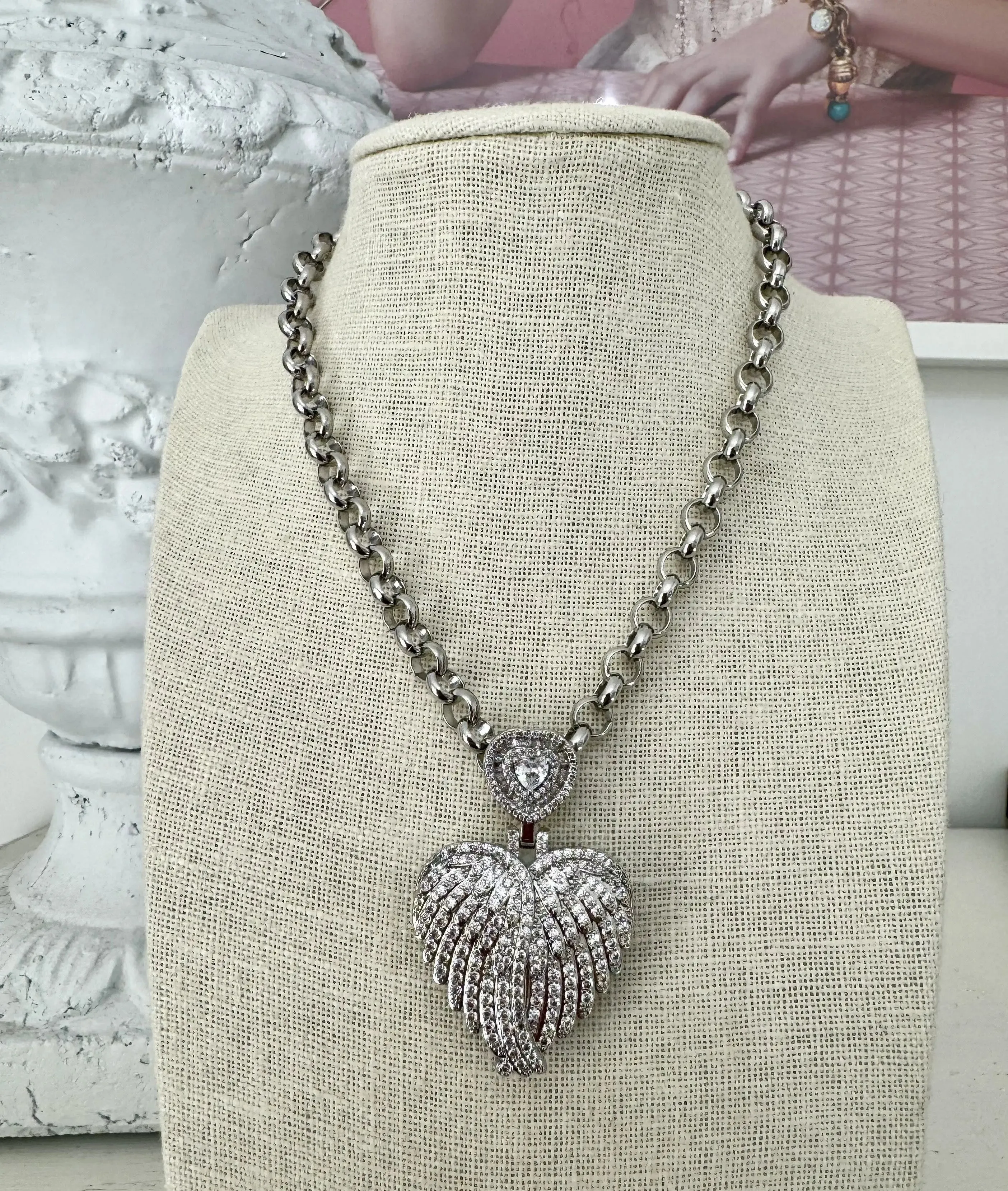 Taoromina Heart Necklace - Silver
