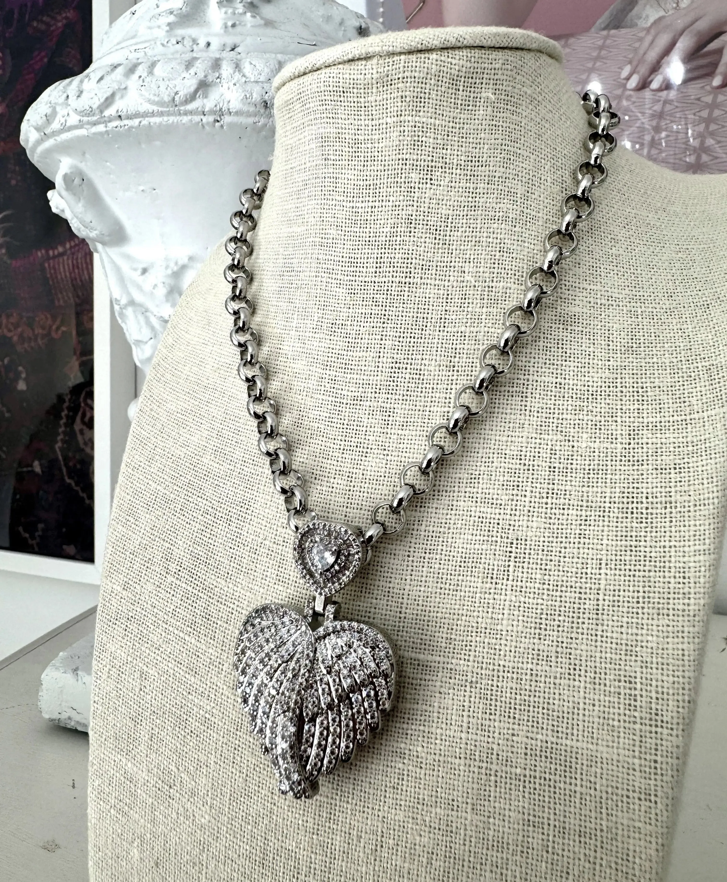 Taoromina Heart Necklace - Silver