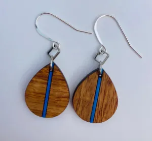 Teardrop with Dark Blue Line