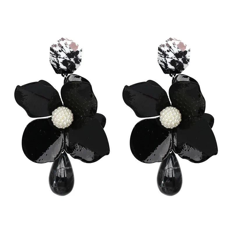TEEK - Full Flowers Drop Earrings
