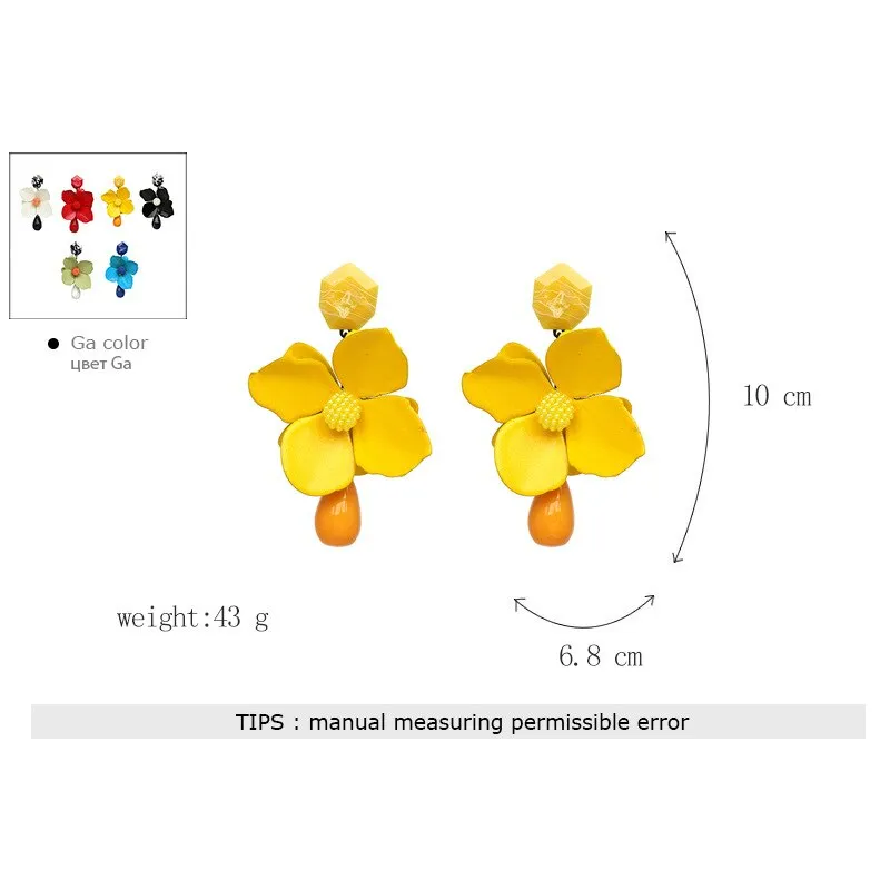 TEEK - Full Flowers Drop Earrings