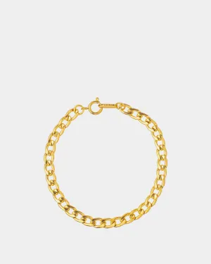Thin Flat Cuban Chain Bracelet