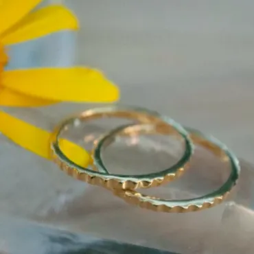 Thin Gold Stackable Rings