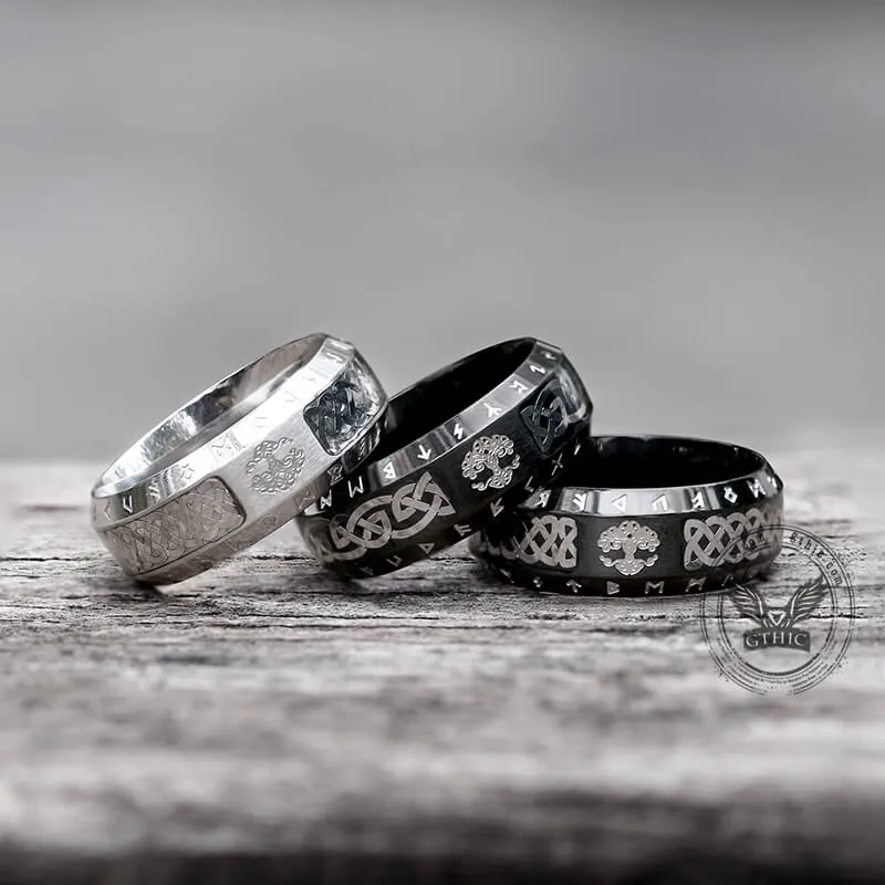 Tree Of Life Knot Stainless Steel Band Ring