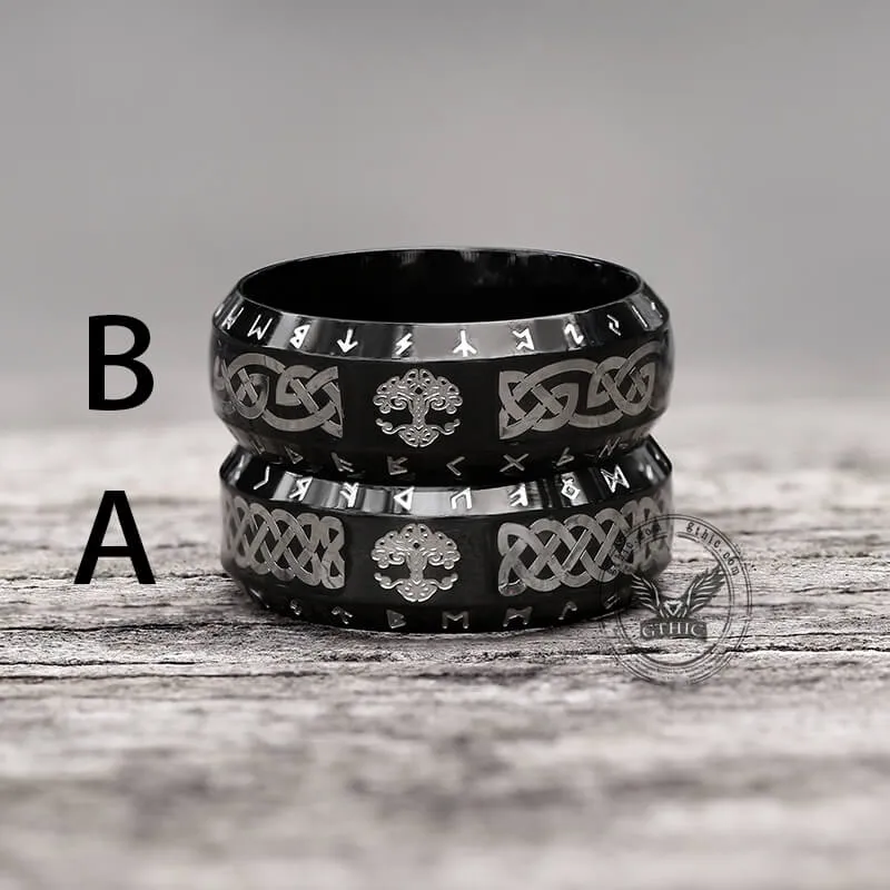 Tree Of Life Knot Stainless Steel Band Ring