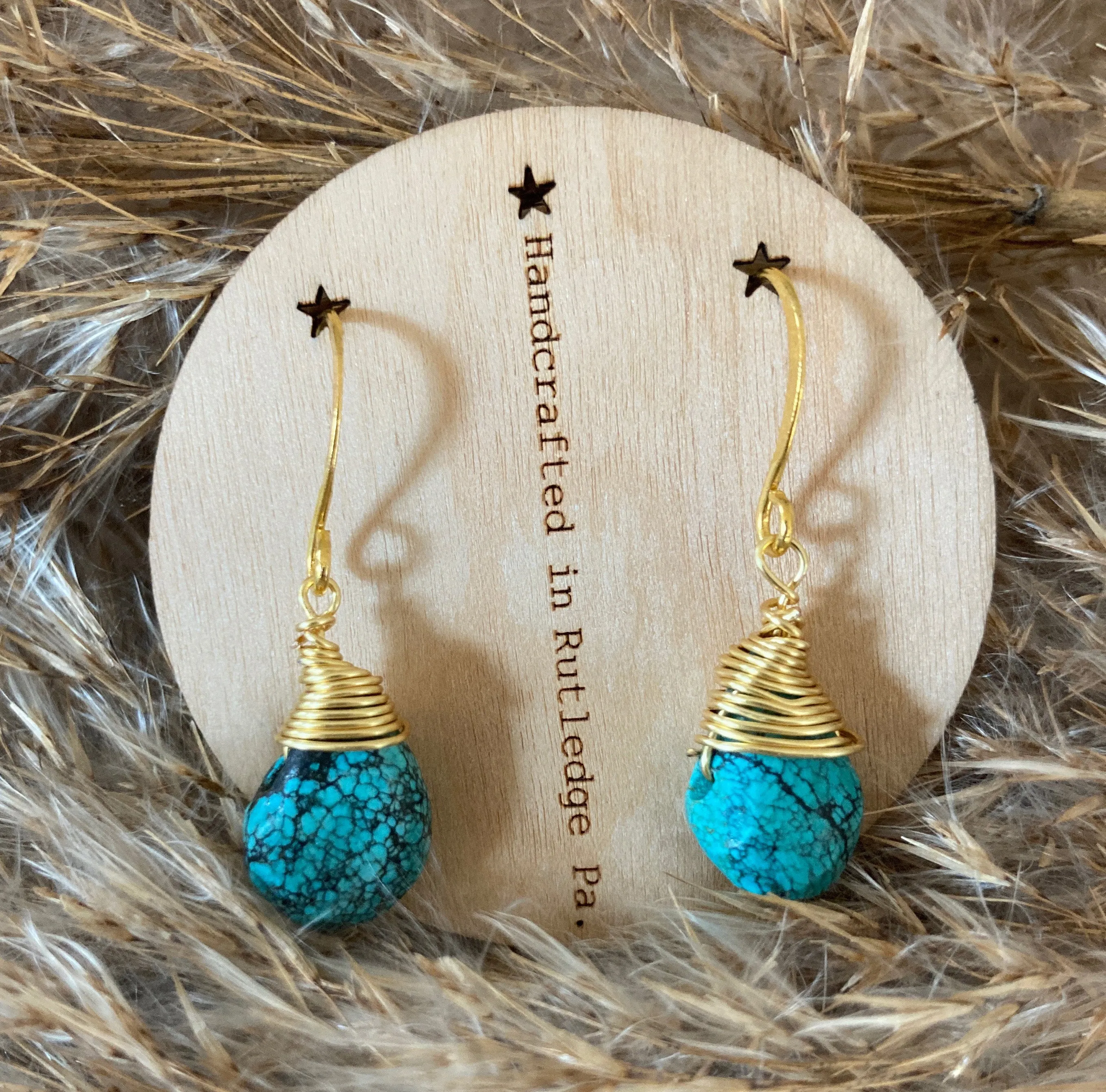 Turquoise Gold Wire